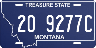 MT license plate 209277C