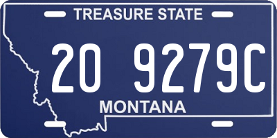 MT license plate 209279C
