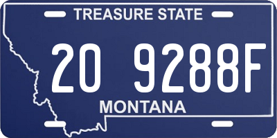MT license plate 209288F