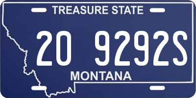 MT license plate 209292S
