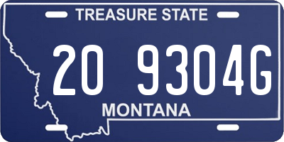 MT license plate 209304G