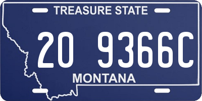 MT license plate 209366C