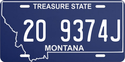 MT license plate 209374J