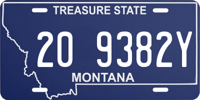 MT license plate 209382Y