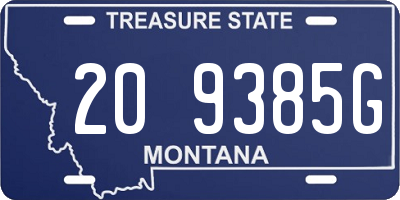 MT license plate 209385G