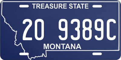 MT license plate 209389C