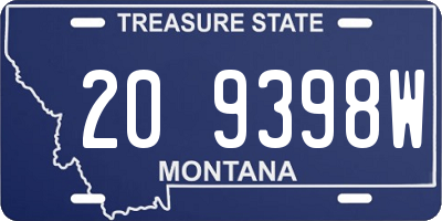 MT license plate 209398W