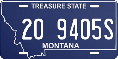 MT license plate 209405S