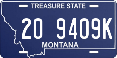 MT license plate 209409K