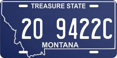 MT license plate 209422C