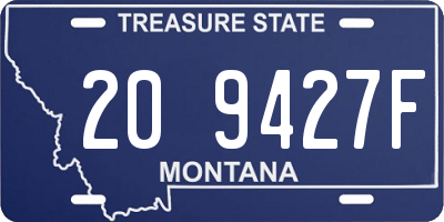 MT license plate 209427F