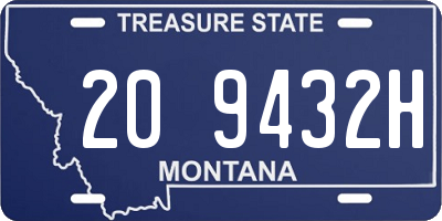 MT license plate 209432H