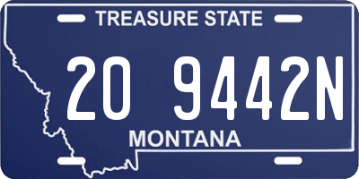MT license plate 209442N