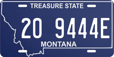 MT license plate 209444E