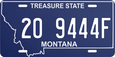 MT license plate 209444F