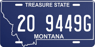 MT license plate 209449G