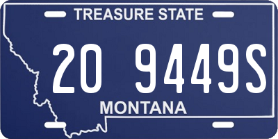 MT license plate 209449S