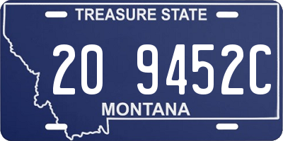 MT license plate 209452C
