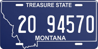 MT license plate 209457O