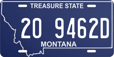 MT license plate 209462D