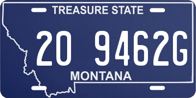 MT license plate 209462G