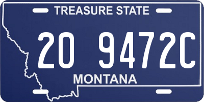 MT license plate 209472C