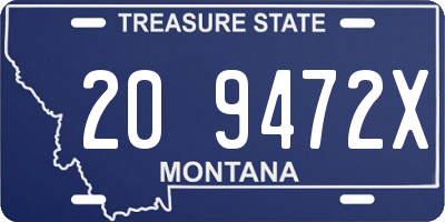 MT license plate 209472X