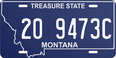 MT license plate 209473C