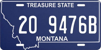 MT license plate 209476B