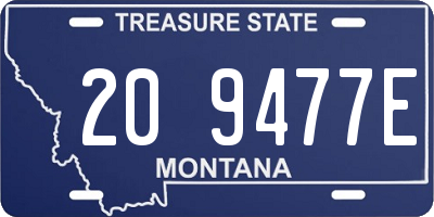 MT license plate 209477E