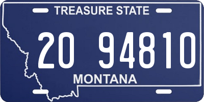 MT license plate 209481O