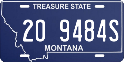 MT license plate 209484S