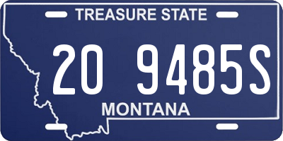 MT license plate 209485S