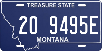 MT license plate 209495E