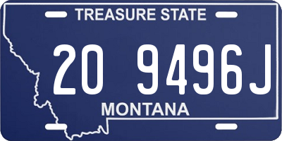 MT license plate 209496J