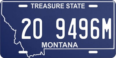 MT license plate 209496M