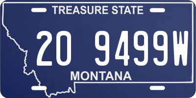 MT license plate 209499W
