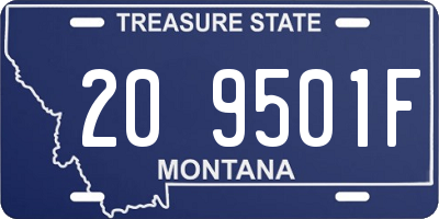 MT license plate 209501F