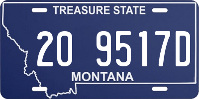 MT license plate 209517D