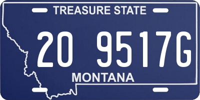MT license plate 209517G