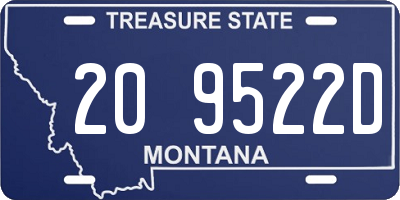 MT license plate 209522D