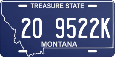 MT license plate 209522K