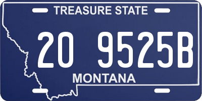 MT license plate 209525B