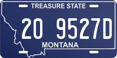 MT license plate 209527D