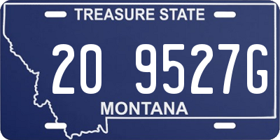 MT license plate 209527G