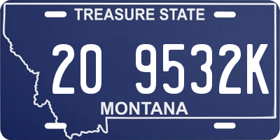 MT license plate 209532K