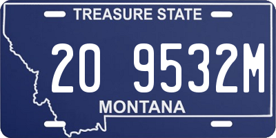 MT license plate 209532M