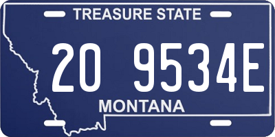 MT license plate 209534E
