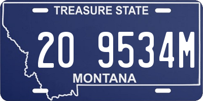MT license plate 209534M