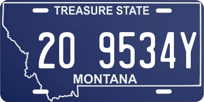 MT license plate 209534Y
